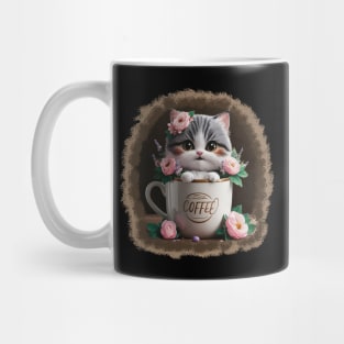 Cute Cat In coffee cup Mug